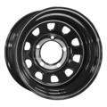 8x16/5x127 ET0 D75 Jeep 5 Triangle Gloss Black (LTM)